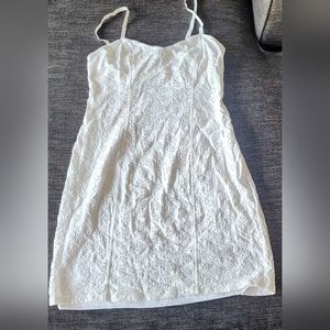 Express White Eyelet Mini Dress with open back